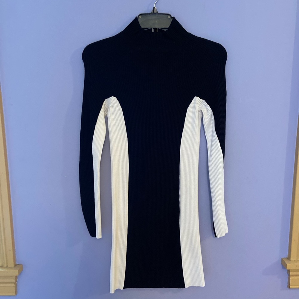 Urban outfitters black and white color block dress